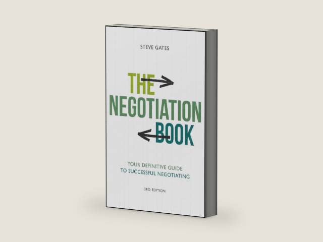 The Negotiation Book: Your Definitive Guide to Successful Negotiating by Steve Gates | barcode:9780857089502 | source:'9780857089502-right-three-quarter.jpg