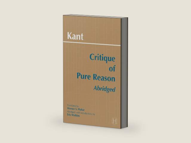 Critique of Pure Reason, Abridged (Hackett Publishing Co.) by Immanuel Kant | barcode:9780872204485 | source:'9780872204485-right-three-quarter.jpg