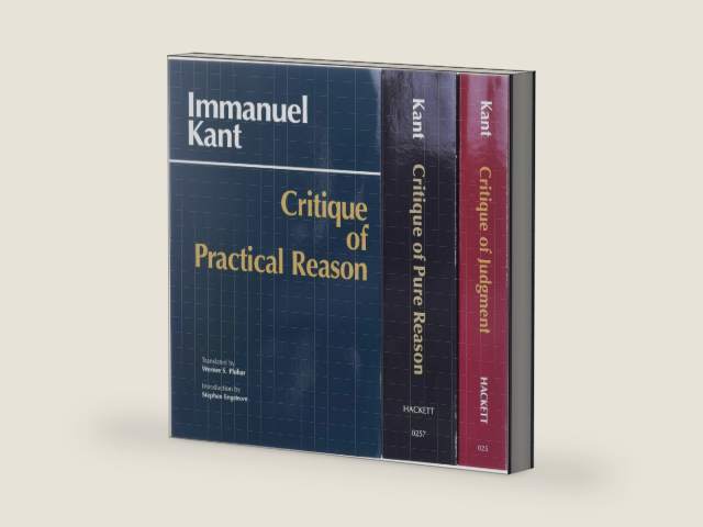 Three Critiques, 3-volume Set: Vol. 1: Critique of Pure Reason; Vol. 2: Critique of Practical Reason; Vol. 3: Critique of Judgment (Hackett Classics) by Immanuel Kant | barcode:9780872206298 | source:'9780872206298-right-three-quarter.jpg