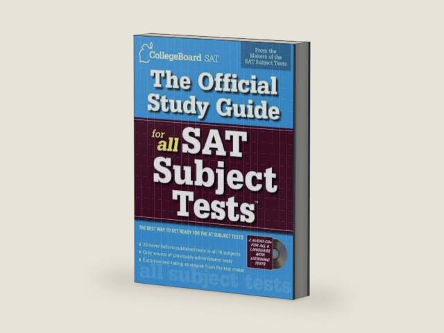 The Official Study Guide for All SAT Subject Tests by The College Board | barcode:9780874477566 | source:'9780874477566-right-three-quarter.jpg
