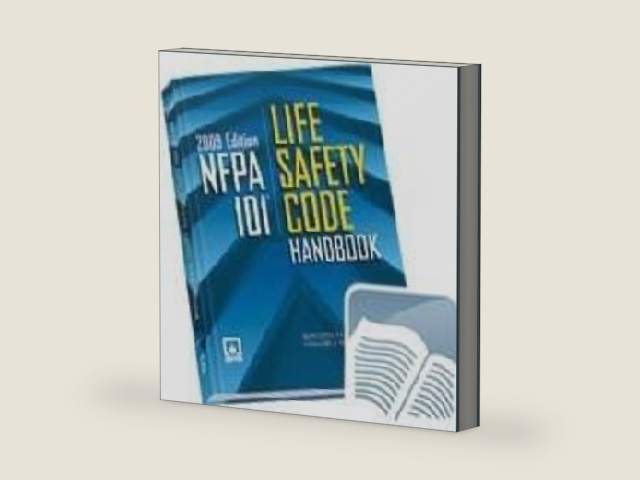 NFPA 101: Life Safety Code Handbook 2009 by Ron Cote | barcode:9780877658269 | source:'9780877658269-right-three-quarter.jpg