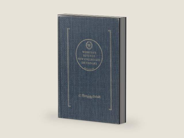 Webster's Seventh New Collegiate Dictionary by Merriam-Webster | barcode:9780877792109 | source:'9780877792109-right-three-quarter.jpg