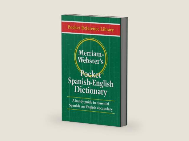 Merriam-Webster's Pocket Spanish-English Dictionary, Newest Edition, (Flexible Paperback) by Merriam-Webster | barcode:9780877795193 | source:'9780877795193-right-three-quarter.jpg