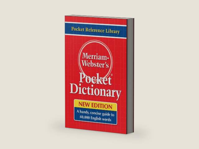 Merriam-Webster's Pocket Dictionary by Merriam-Webster | barcode:9780877795308 | source:'9780877795308-right-three-quarter.jpg