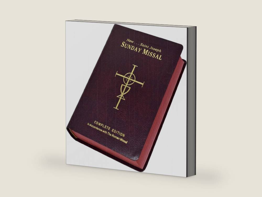 The New Saint Joseph Sunday Missal, Complete Edition (Red Vinyl) by Catholic Book Publishing Corp. | barcode:9780899428208 | source:'9780899428208-right-three-quarter.jpg