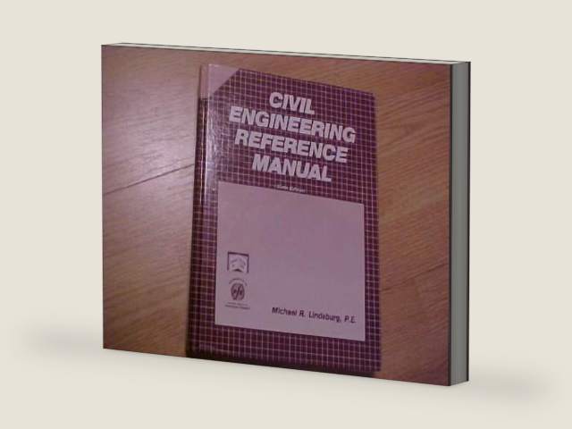 Civil Engineering Reference Manual (CIVIL ENGINEERING REFERENCE MANUAL FOR THE PE EXAM) by Michael R. Lindeburg | barcode:9780912045450 | source:'9780912045450-right-three-quarter.jpg