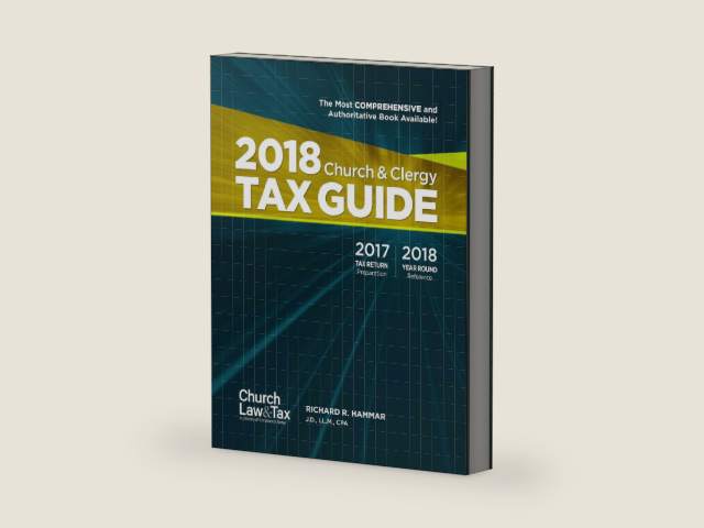 2018 Church & Clergy Tax Guide by Richard R. Hammar | barcode:9780917463808 | source:'9780917463808-right-three-quarter.jpg