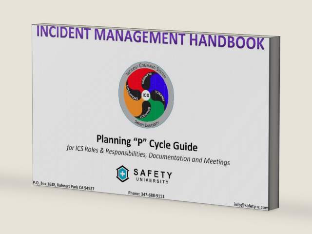 Incident Management Handbook - Planning P Cycle Guide by Adam Wojciehowski | barcode:9780990392927 | source:'9780990392927-right-three-quarter.jpg