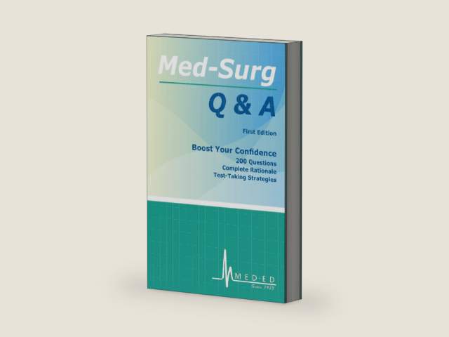 Med-Surg Q & A: Boost Your Confidence: 200 Questions, Complete Rationale, Test-Taking Strategies by Beth Grace | barcode:9780999550427 | source:'9780999550427-right-three-quarter.jpg