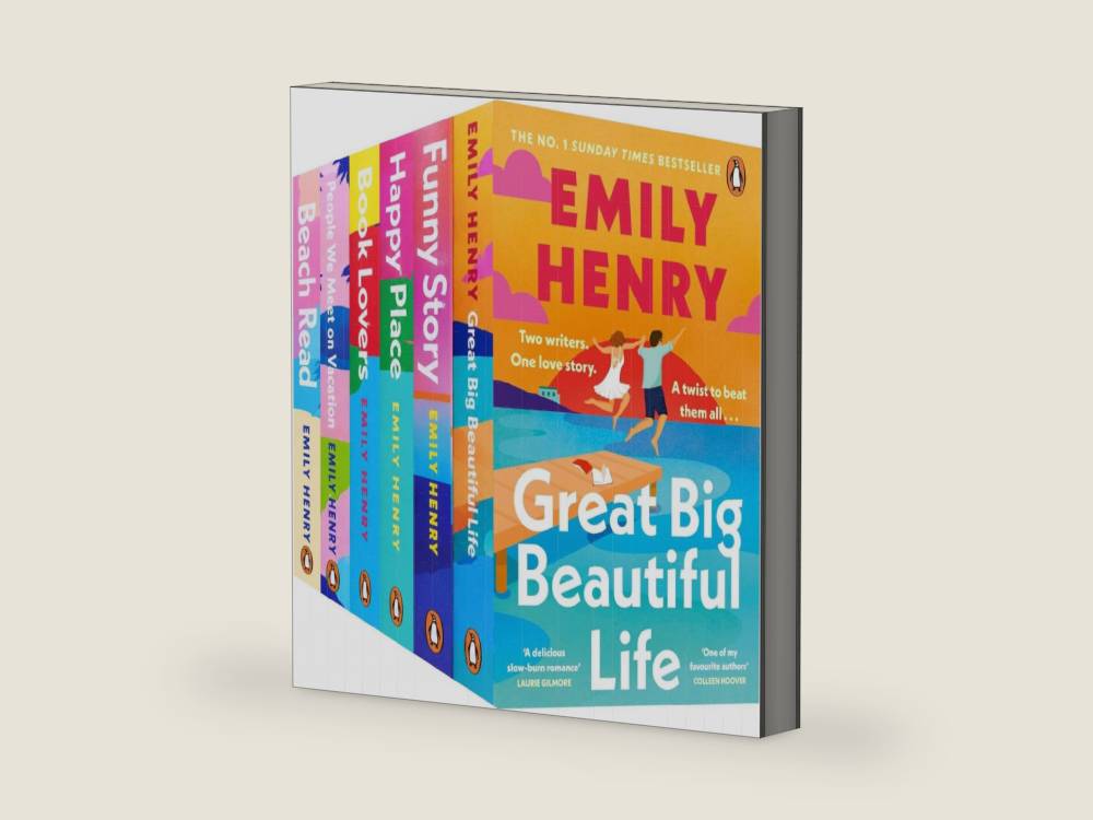 Emily Henry 6 Books Collection Set (Great Big Beautiful Life, Beach Read, People we Meet on Vacation, Book Lovers, Happy Place and Funny Story) by Emily Henry | barcode:9781068472763 | source:'9781068472763-right-three-quarter.jpg