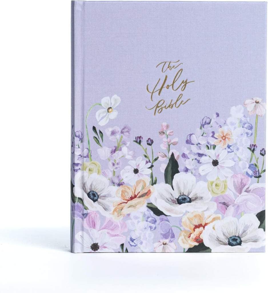 KJV Notetaking Bible, Large Print Hosanna Revival Edition, Lavender/Peach Cloth Over Board, KJV Holy Bible, Red Letter, Single-Column, Journaling Space, Reading Plan, Easy-to-Read Bible Slab Type by Holman Bible Publishers | barcode:9781087785837 | source:'9781087785837.jpg