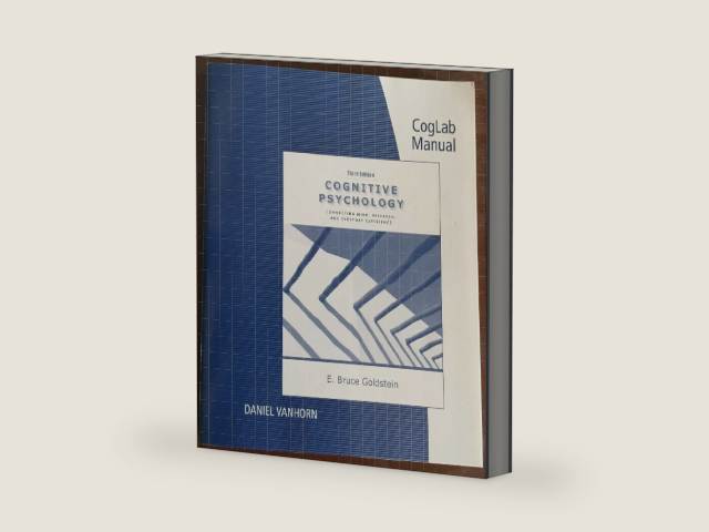 Coglab Manual for Goldstein's Cognitive Psychology: Connecting Mind, Research and Everyday Experience With Coglab Manual, 3rd by E. Bruce Goldstein | barcode:9781111348397 | source:'9781111348397-right-three-quarter.jpg