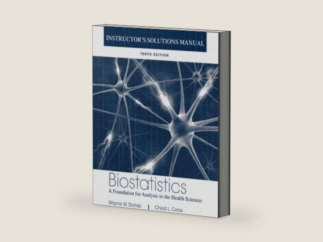 Biostatistics: A Foundation for Analysis in the Health Sciences, Tenth Edition Instructor's Solutions Manual by Wayne W. Daniel | barcode:9781118362211 | source:'9781118362211-right-three-quarter.jpg
