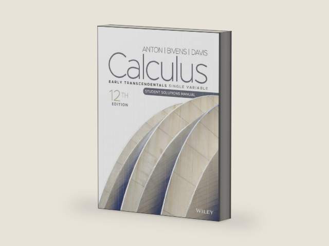Calculus: Early Transcendentals Single Variable, Student Solutions Manual, 12th Edition by Howard Anton | barcode:9781119880356 | source:'9781119880356-right-three-quarter.jpg