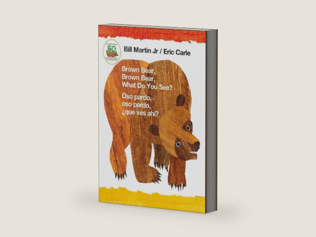 Brown Bear, Brown Bear, What Do You See? / Oso pardo, oso pardo, ¿qué ves ahí? (Bilingual board book - English / Spanish): Classic Board Book Bilingual Edition by Bill Martin Jr. | barcode:9781250152329 | source:'9781250152329-right-three-quarter.jpg