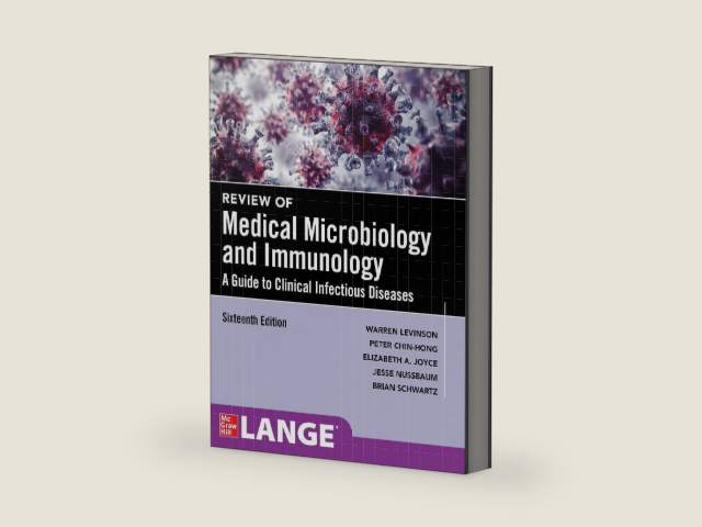 Review of Medical Microbiology and Immunology, Sixteenth Edition by Warren E. Levinson | barcode:9781260116724 | source:'9781260116724-right-three-quarter.jpg