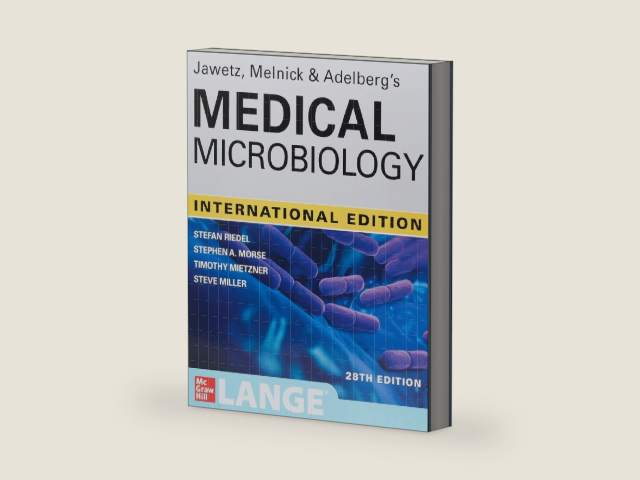 JAWETZ MELNICK & ADELBERG'S MEDICAL MICROBIOLOGy by STEFAn | barcode:9781260460247 | source:'9781260460247-right-three-quarter.jpg