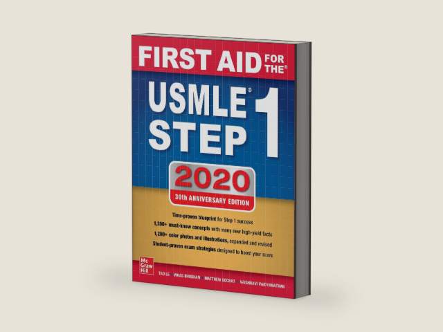 First Aid for the USMLE Step 1 2020, Thirtieth edition by Tao Le | barcode:9781260462050 | source:'9781260462050-right-three-quarter.jpg