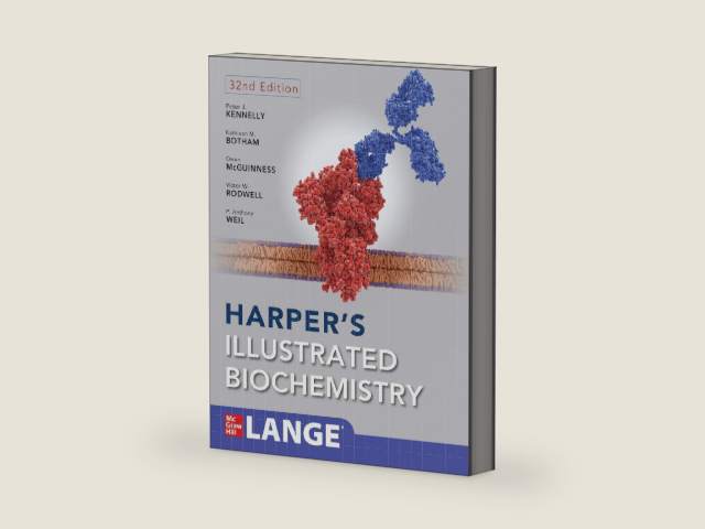 Harper's Illustrated Biochemistry, Thirty-Second Edition by Peter J. Kennelly | barcode:9781260469943 | source:'9781260469943-right-three-quarter.jpg