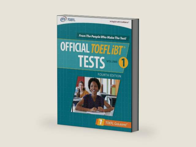 Official TOEFL iBT Tests Volume 1, Fourth Edition by Educational Testing Service | barcode:9781260473353 | source:'9781260473353-right-three-quarter.jpg