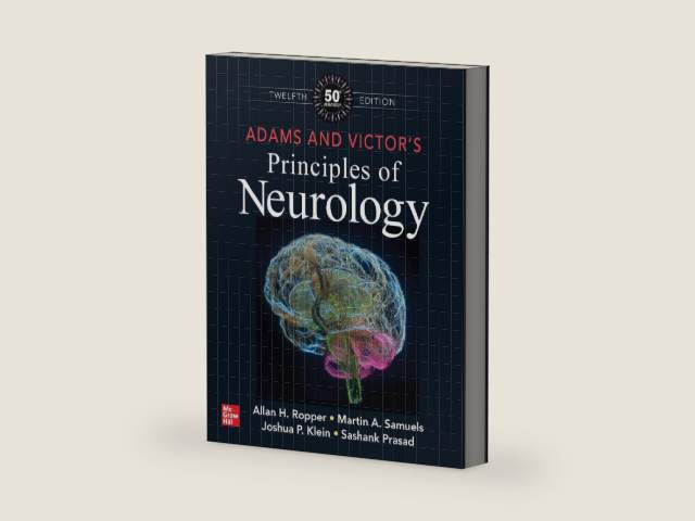Adams and Victor's Principles of Neurology, Twelfth Edition by Allan H. Ropper | barcode:9781264264520 | source:'9781264264520-right-three-quarter.jpg