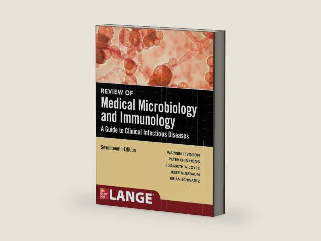 Review of Medical Microbiology and Immunology, Seventeenth Edition by Warren E. Levinson | barcode:9781264267095 | source:'9781264267095-right-three-quarter.jpg