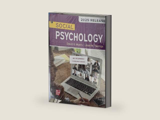 Social Psychology 2025 Release, McGraw Hill, Loose Leaf Textbook by Myers by Myers | barcode:9781264748143 | source:'9781264748143-right-three-quarter.jpg