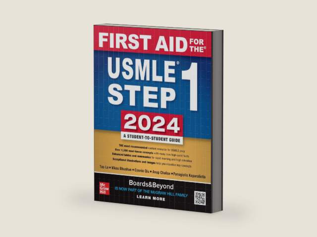 First Aid for the USMLE Step 1 2024 by Tao Le | barcode:9781266077203 | source:'9781266077203-right-three-quarter.jpg