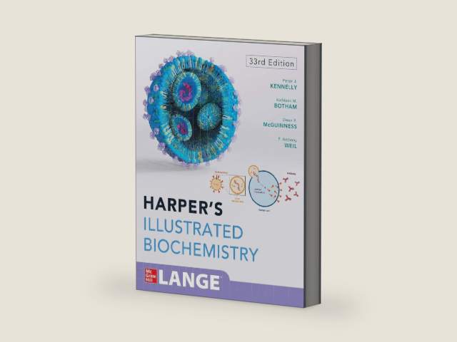 Harper's Illustrated Biochemistry, Thirty-Third Edition by Peter J. Kennelly | barcode:9781266095177 | source:'9781266095177-right-three-quarter.jpg