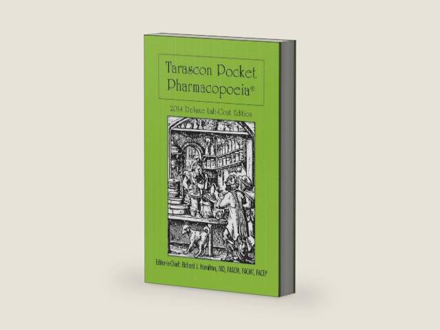 Tarascon Pocket Pharmacopoeia 2014: Lab-Coat Edition by M.D. Hamilton, Richard J. | barcode:9781284026849 | source:'9781284026849-right-three-quarter.jpg