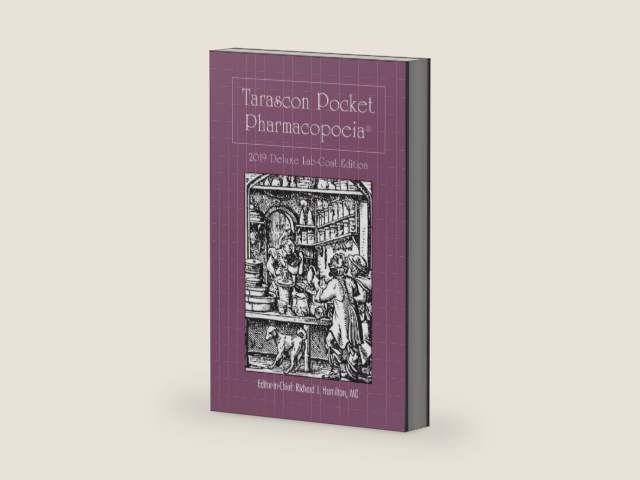 Tarascon Pocket Pharmacopoeia 2019 Deluxe Lab-Coat Edition: . by MD FAAEM FACMT FACEP Editor in Chief Richard J. Hamilton | barcode:9781284167542 | source:'9781284167542-right-three-quarter.jpg