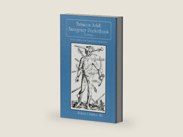 Tarascon Adult Emergency Pocketbook: . by MD FAAEM FACMT FACEP Editor in Chief Richard J. Hamilton | barcode:9781284172522 | source:'9781284172522-right-three-quarter.jpg