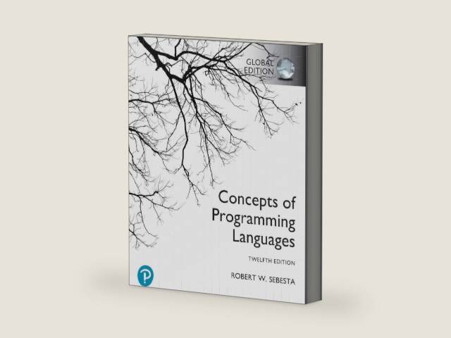 Concepts of Programming Languages, Global Edition by Robert Sebesta | barcode:9781292436821 | source:'9781292436821-right-three-quarter.jpg