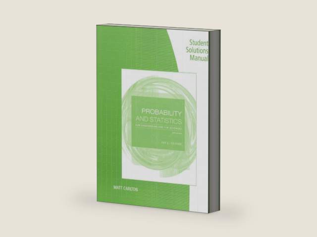Student Solutions Manual for Devore's Probability and Statistics for Engineering and the Sciences, 9th by Jay Devore | barcode:9781305260597 | source:'9781305260597-right-three-quarter.jpg