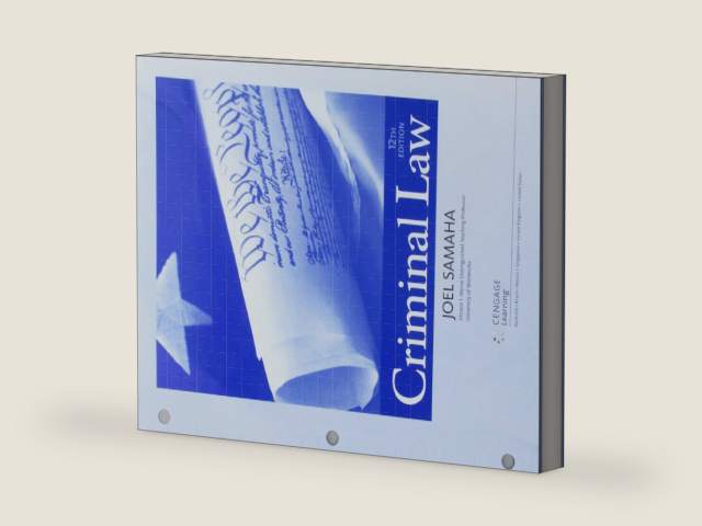 Criminal Law by Joel Samaha | barcode:9781305660175 | source:'9781305660175-right-three-quarter.jpg