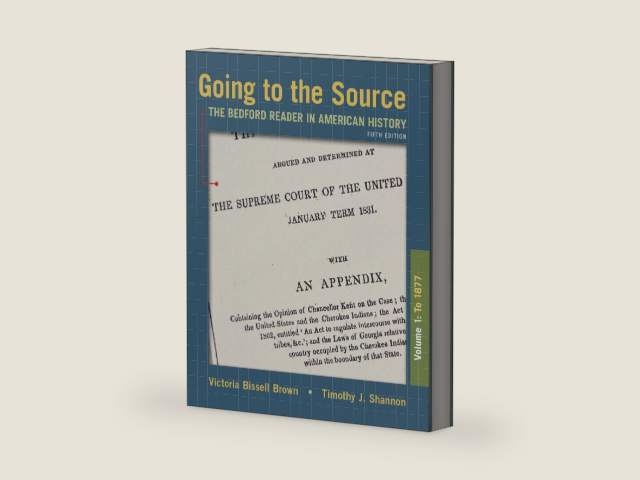 Going to the Source, Volume I: To 1877: The Bedford Reader in American History by Victoria Brown | barcode:9781319105976 | source:'9781319105976-right-three-quarter.jpg