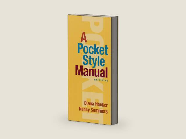 A Pocket Style Manual by Diana Hacker | barcode:9781319169541 | source:'9781319169541-right-three-quarter.jpg