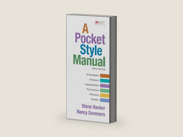 A Pocket Style Manual by Diana Hacker | barcode:9781319413019 | source:'9781319413019-right-three-quarter.jpg