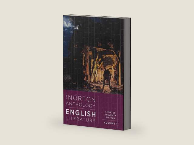 The Norton Anthology of English Literature (Volume 1) by Stephen Greenblatt | barcode:9781324062929 | source:'9781324062929-right-three-quarter.jpg