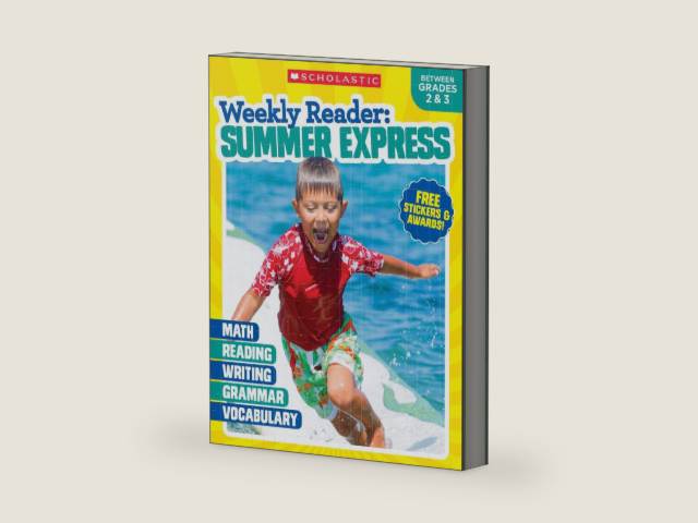 Weekly Reader: Summer Express (Between Grades 2 & 3) Workbook by Scholastic | barcode:9781338108910 | source:'9781338108910-right-three-quarter.jpg