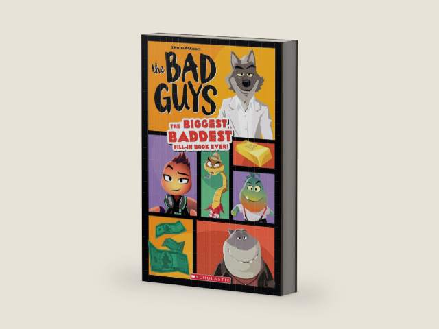 Bad Guys Movie: The Biggest, Baddest Fill-in Book Ever! (The Bad Guys) by Terrance Crawford | barcode:9781338745702 | source:'9781338745702-right-three-quarter.jpg