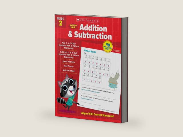 Scholastic Success with Addition & Subtraction Grade 2 Workbook by Scholastic Teaching Resources | barcode:9781338798296 | source:'9781338798296-right-three-quarter.jpg