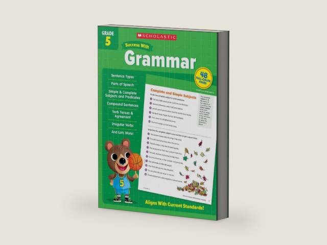 Scholastic Success with Grammar Grade 5 Workbook by Scholastic Teaching Resources | barcode:9781338798432 | source:'9781338798432-right-three-quarter.jpg