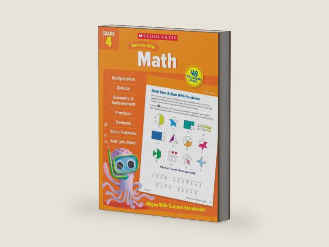 Scholastic Success with Math Grade 4 Workbook by Scholastic Teaching Resources | barcode:9781338798524 | source:'9781338798524-right-three-quarter.jpg
