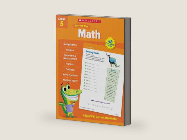Scholastic Success with Math Grade 5 Workbook by Scholastic Teaching Resources | barcode:9781338798531 | source:'9781338798531-right-three-quarter.jpg