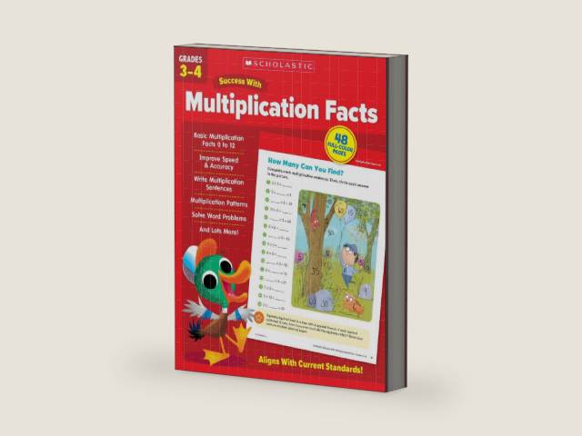 Scholastic Success with Multiplication Facts Grades 3-4 Workbook by Scholastic Teaching Resources | barcode:9781338798555 | source:'9781338798555-right-three-quarter.jpg