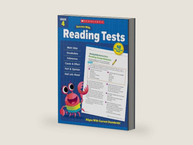 Scholastic Success with Reading Tests Grade 4 Workbook by Scholastic Teaching Resources | barcode:9781338798654 | source:'9781338798654-right-three-quarter.jpg