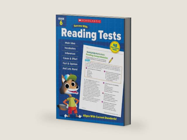Scholastic Success with Reading Tests Grade 6 Workbook by Scholastic Teaching Resources | barcode:9781338798678 | source:'9781338798678-right-three-quarter.jpg