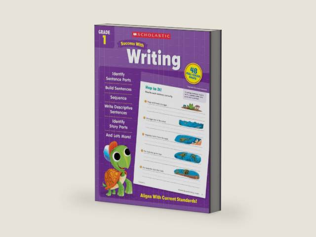 Scholastic Success with Writing Grade 1 Workbook by Scholastic Teaching Resources | barcode:9781338798708 | source:'9781338798708-right-three-quarter.jpg