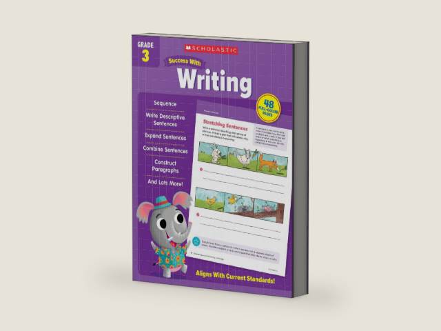 Scholastic Success with Writing Grade 3 Workbook by Scholastic Teaching Resources | barcode:9781338798739 | source:'9781338798739-right-three-quarter.jpg